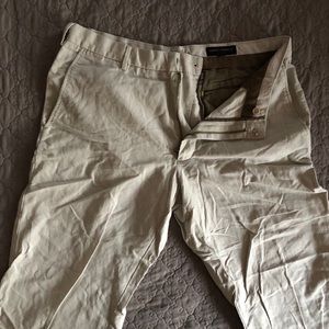 Men Banana Republic Linen Blend Cream Pants Sz 38